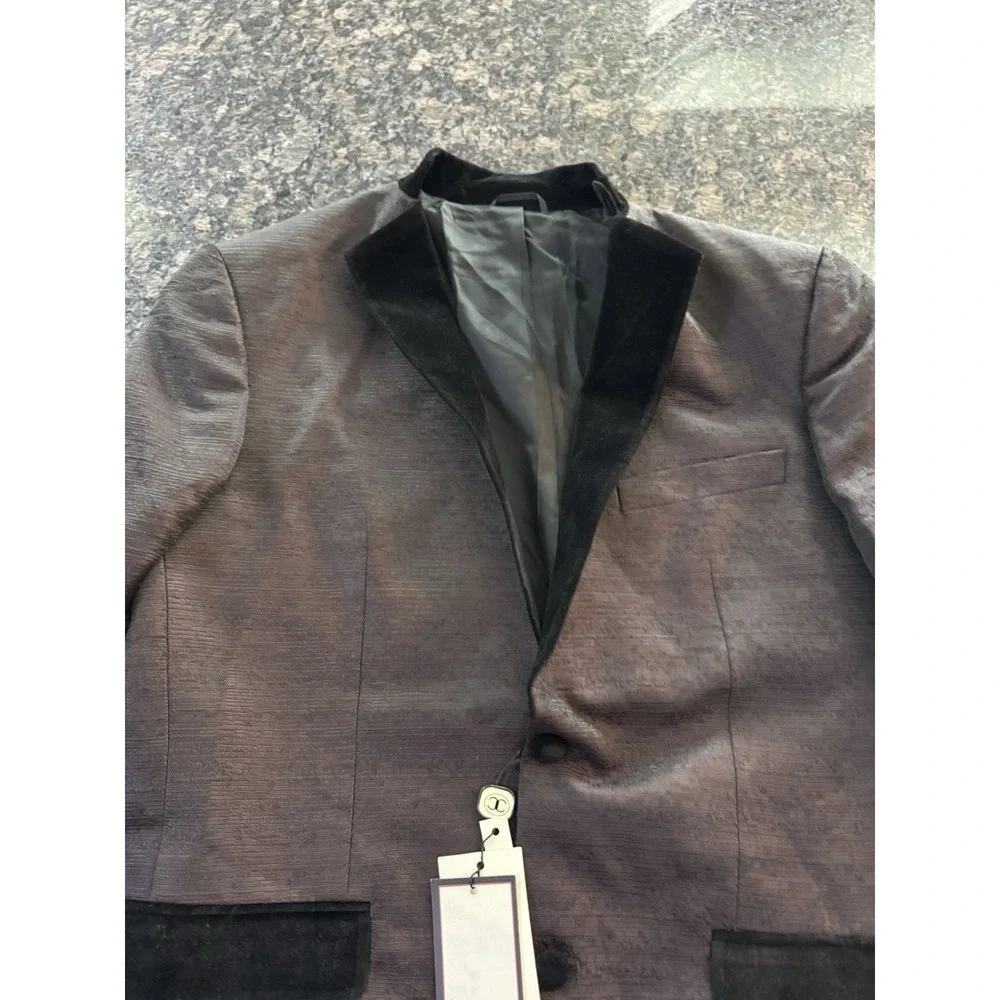 New! Connaisseur Paris‎ Mens Blazer Tuxedo Jacket US 44/EU 54 Velvet Trim
